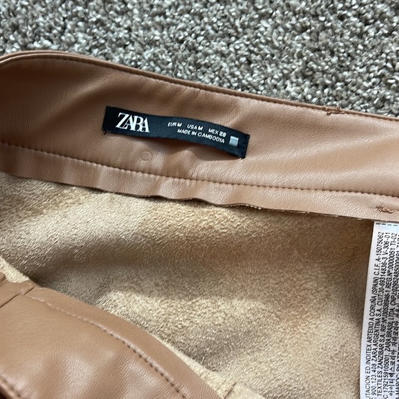 High waisted zara leather skirt - Picture 3 of 3